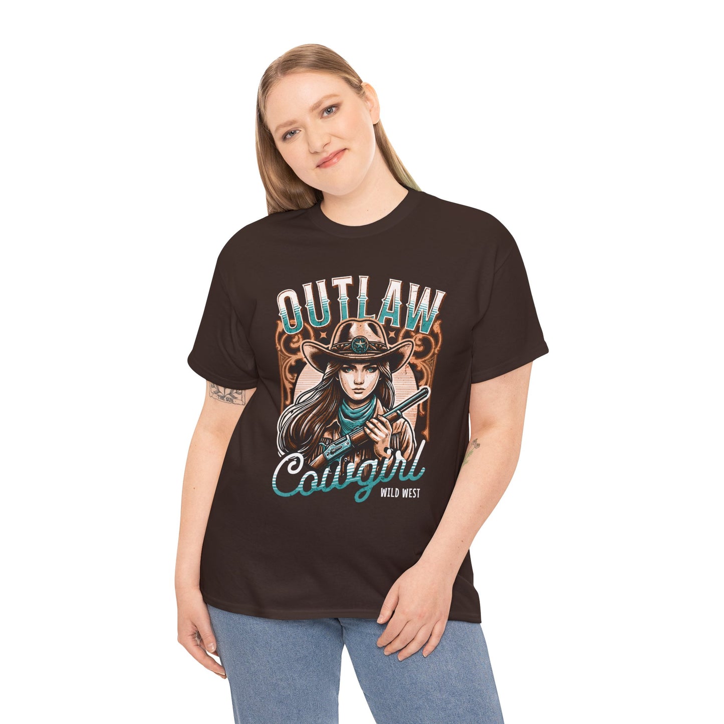 Wild West Outlaw Cowgirl Tee
