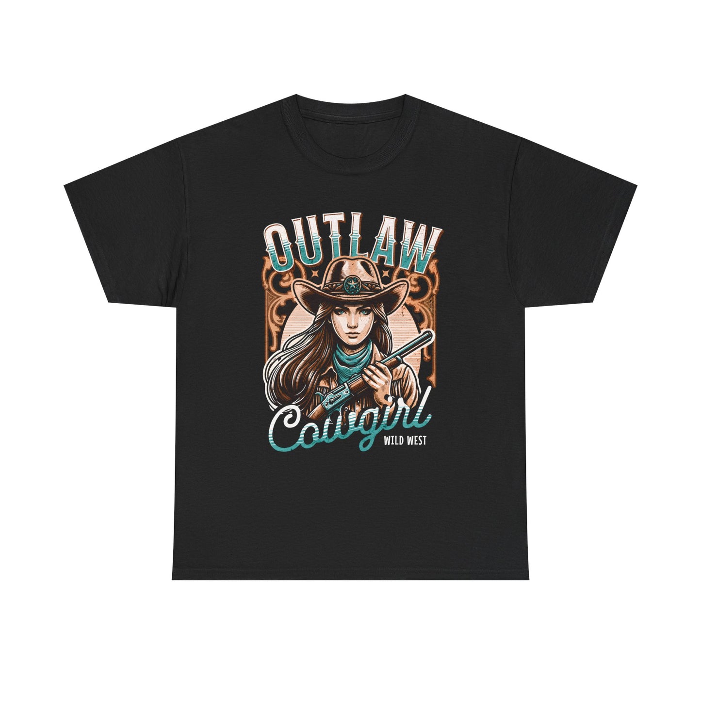 Wild West Outlaw Cowgirl Tee