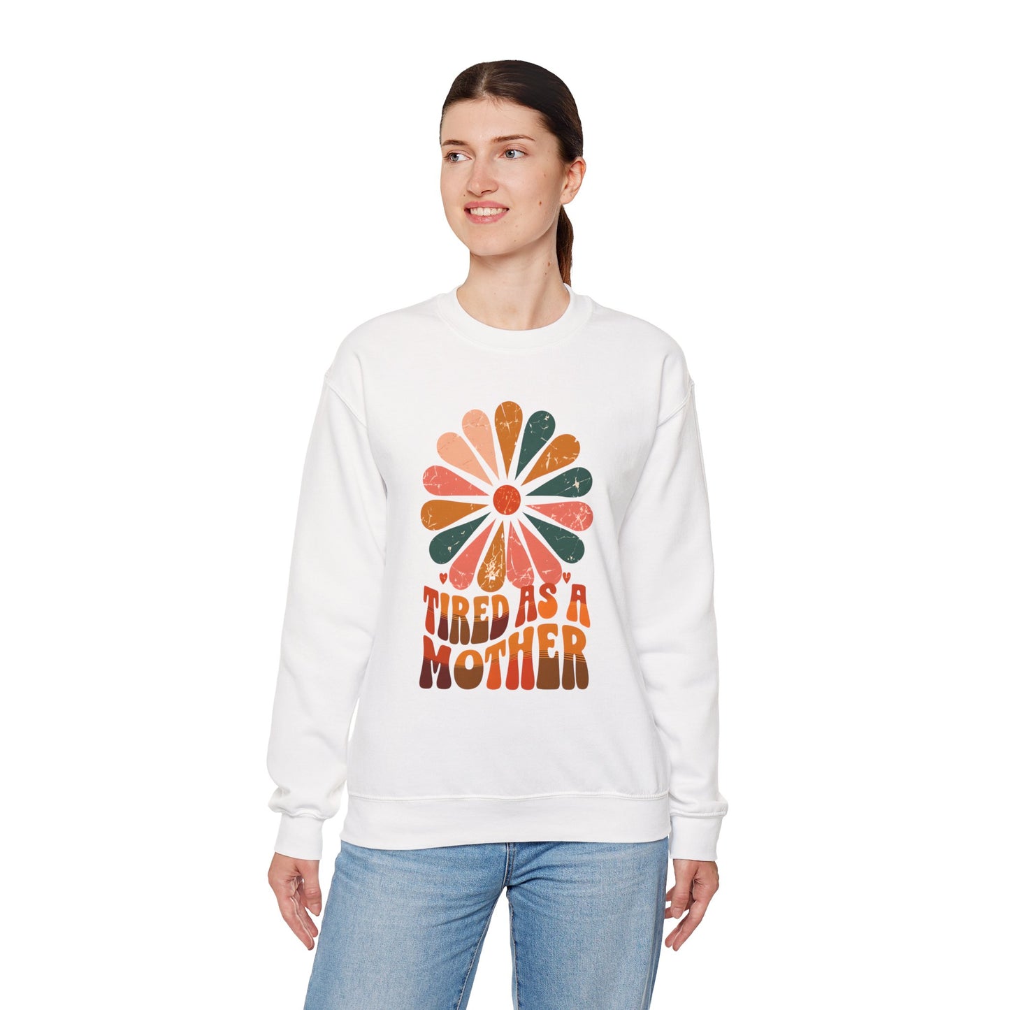 Tired as a Mother Crewneck Sweatshirt