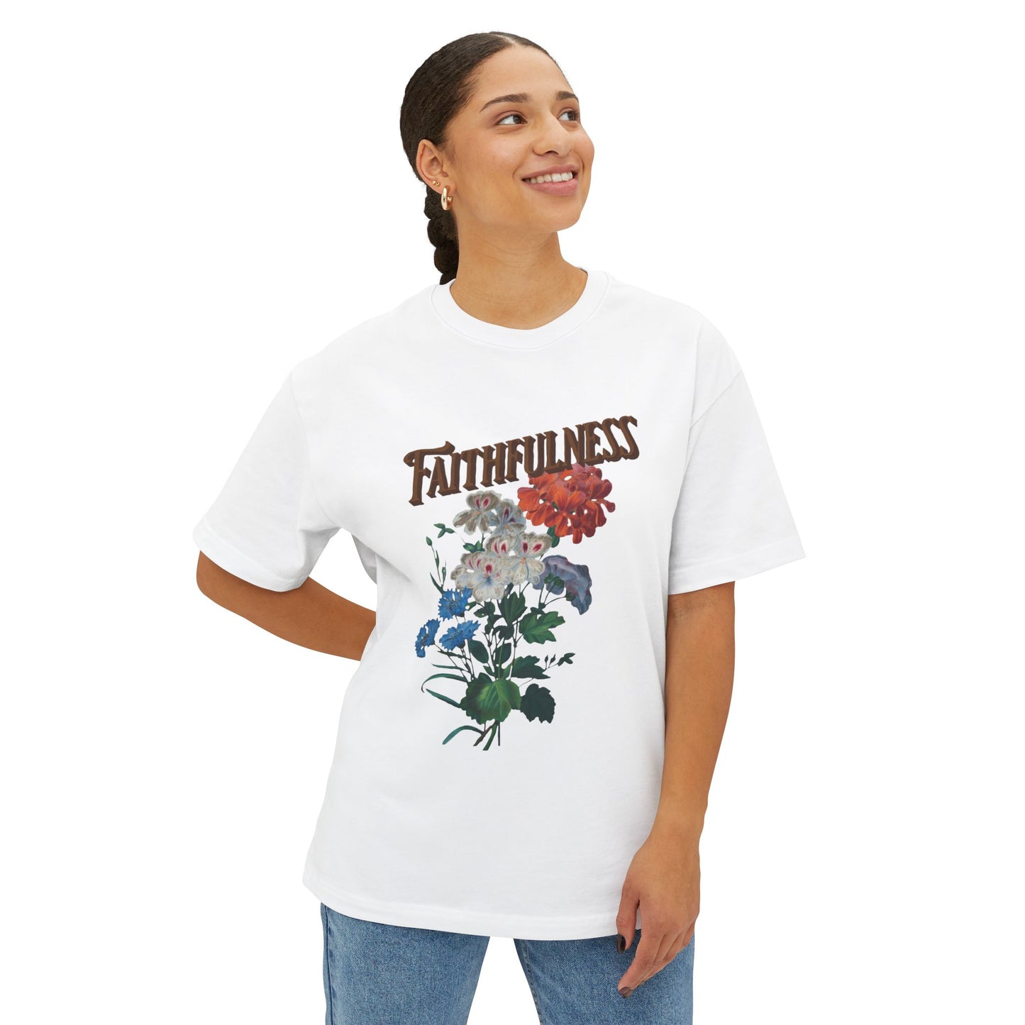 Faithfulness Floral Oversized Tee