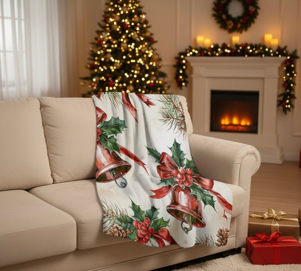 Christmas Bell Velveteen Plush Blanket