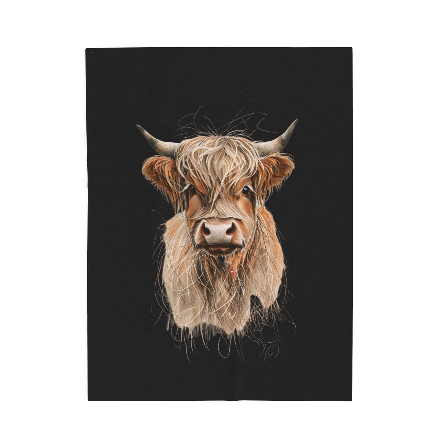 Highland Cow Plush Blanket