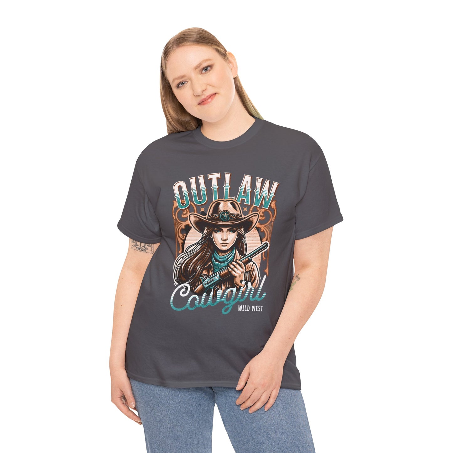 Wild West Outlaw Cowgirl Tee