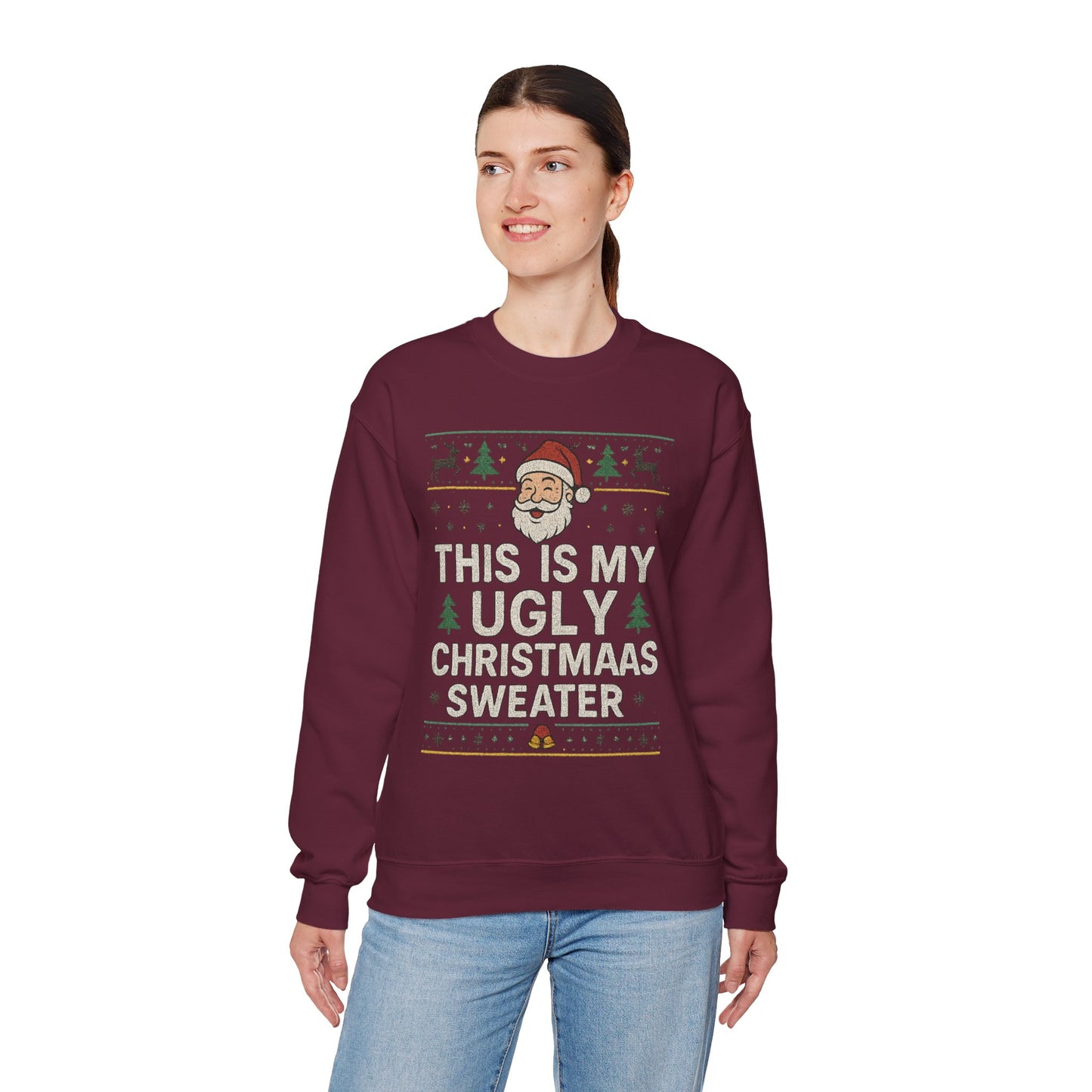 Christmas Santa 'This Is My Ugly Sweater' Crewneck Sweatshirt