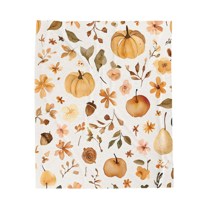 Cozy Autumn Floral Blanket