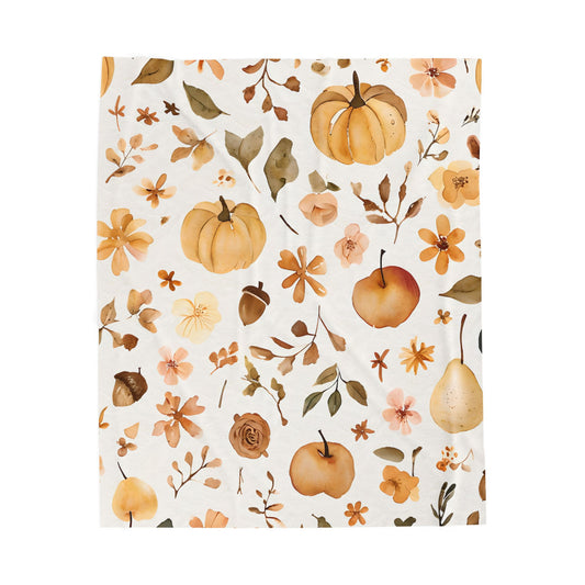 Cozy Autumn Floral Blanket