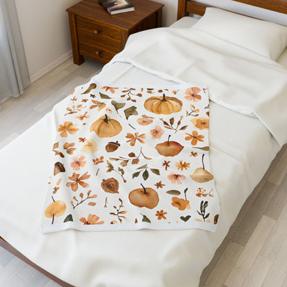 Cozy Autumn Floral Blanket