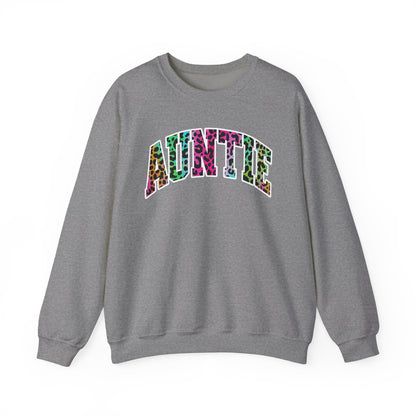 Auntie Neon Animal Print Sweatshirt