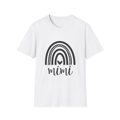 Mimi Rainbow T-Shirt — Cute Handwritten "mimi" Graphic Tee for Grandma Gifts