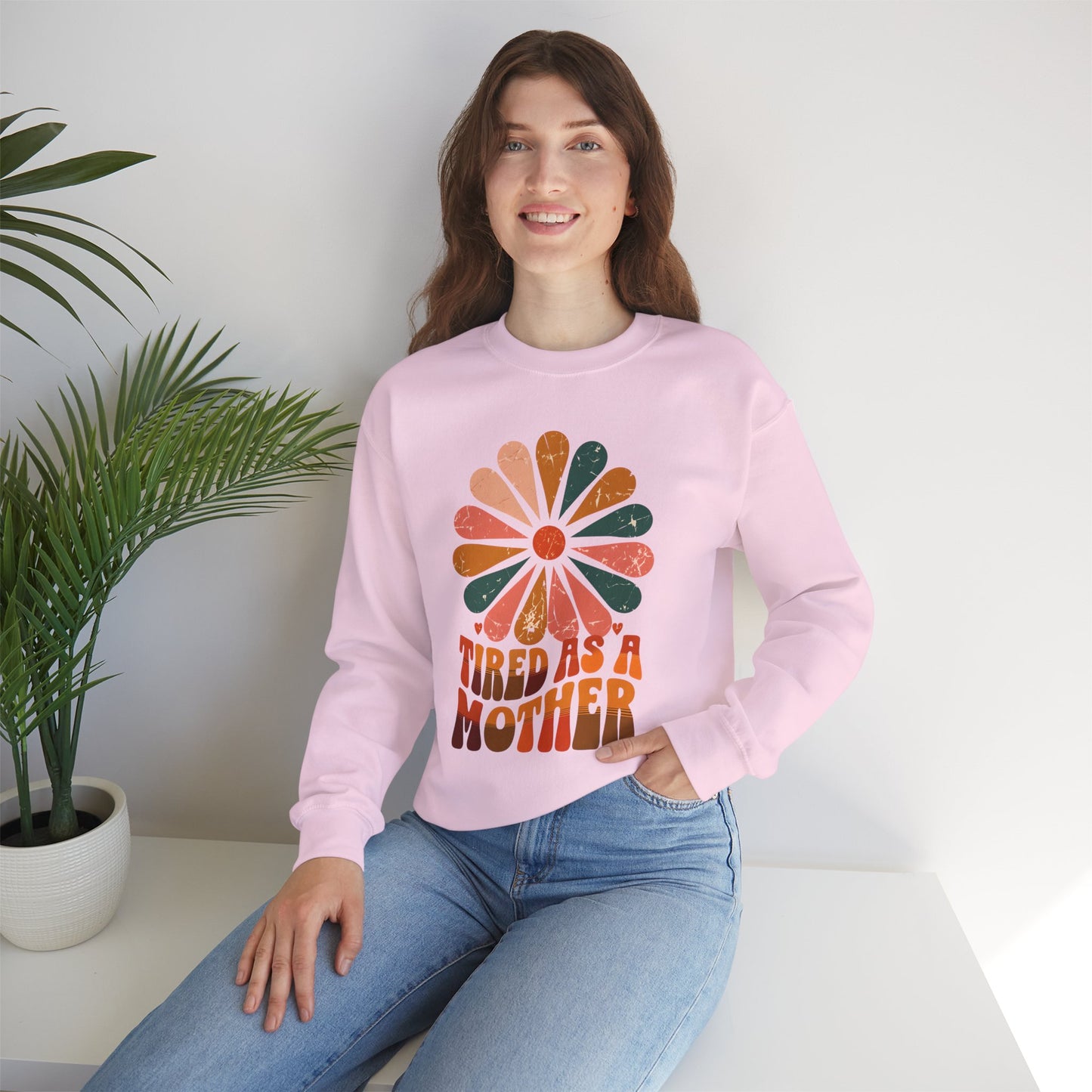 Tired as a Mother Crewneck Sweatshirt