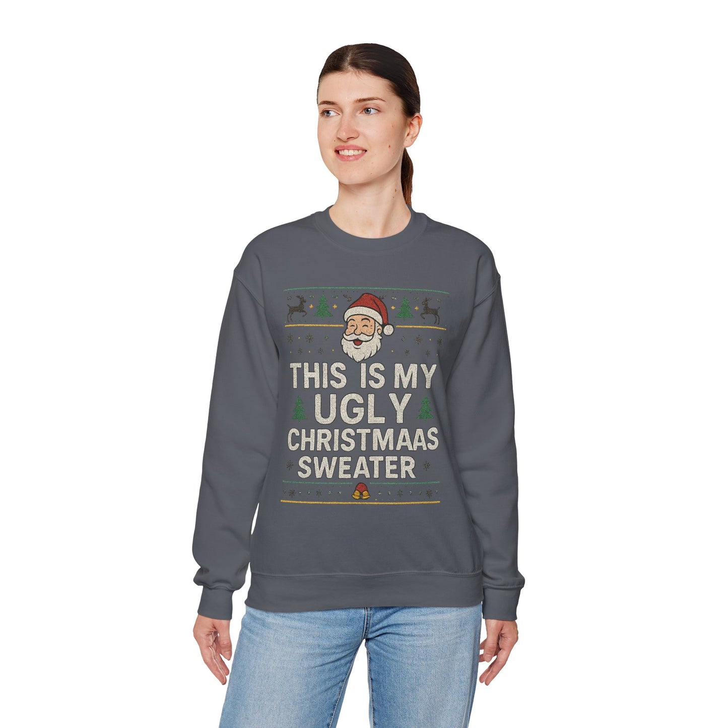 Christmas Santa 'This Is My Ugly Sweater' Crewneck Sweatshirt