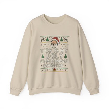 "This Is My Ugly Christmas Sweater" Santa Crewneck