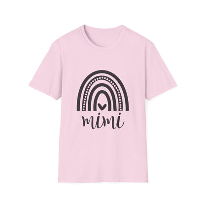 Mimi Rainbow T-Shirt — Cute Handwritten "mimi" Graphic Tee for Grandma Gifts