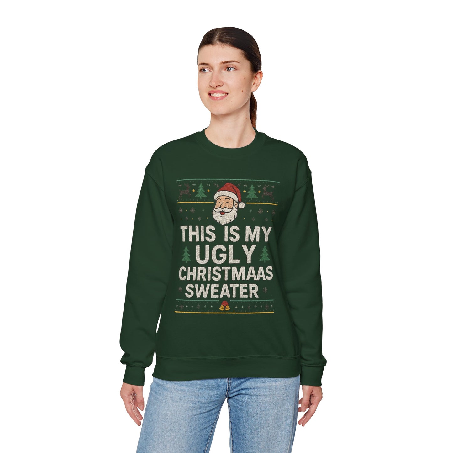 Christmas Santa 'This Is My Ugly Sweater' Crewneck Sweatshirt