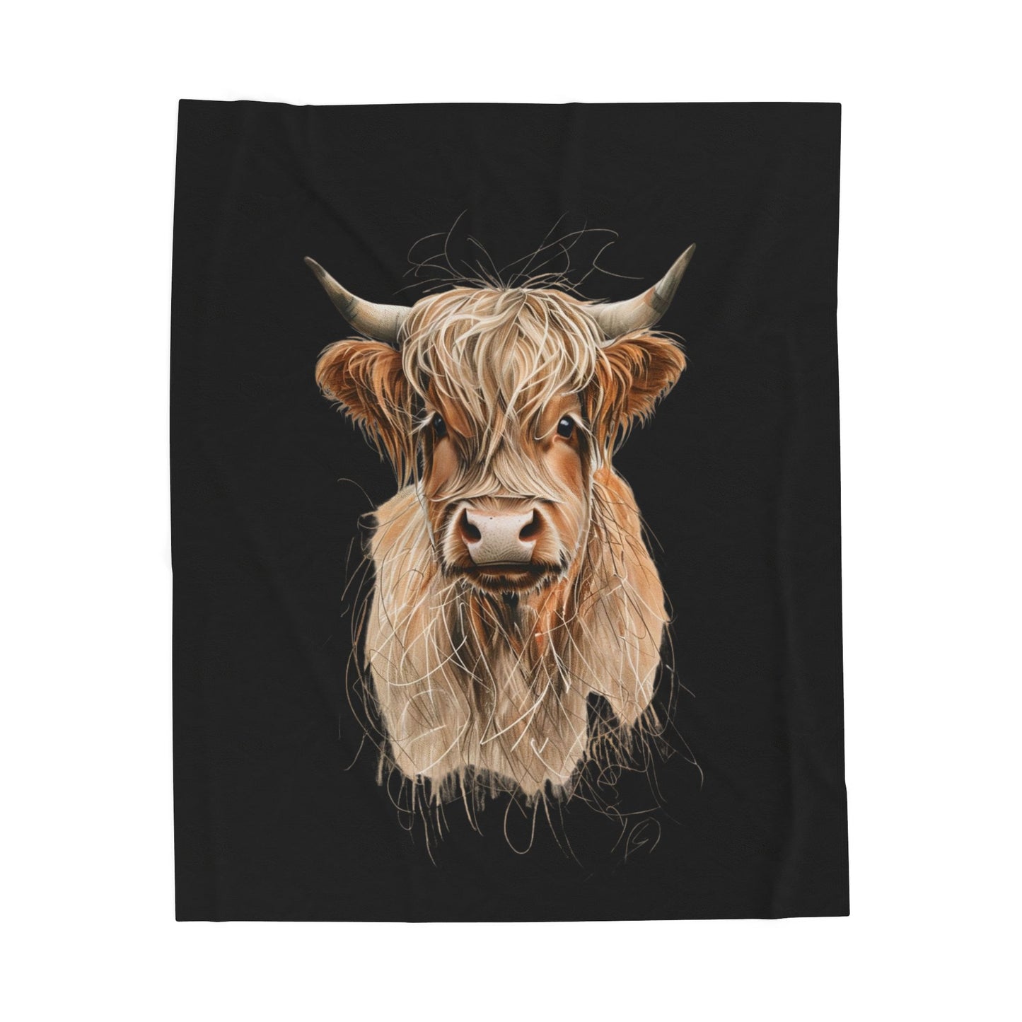 Highland Cow Plush Blanket