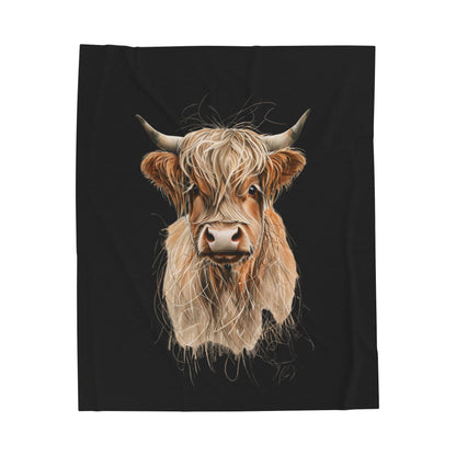 Highland Cow Plush Blanket