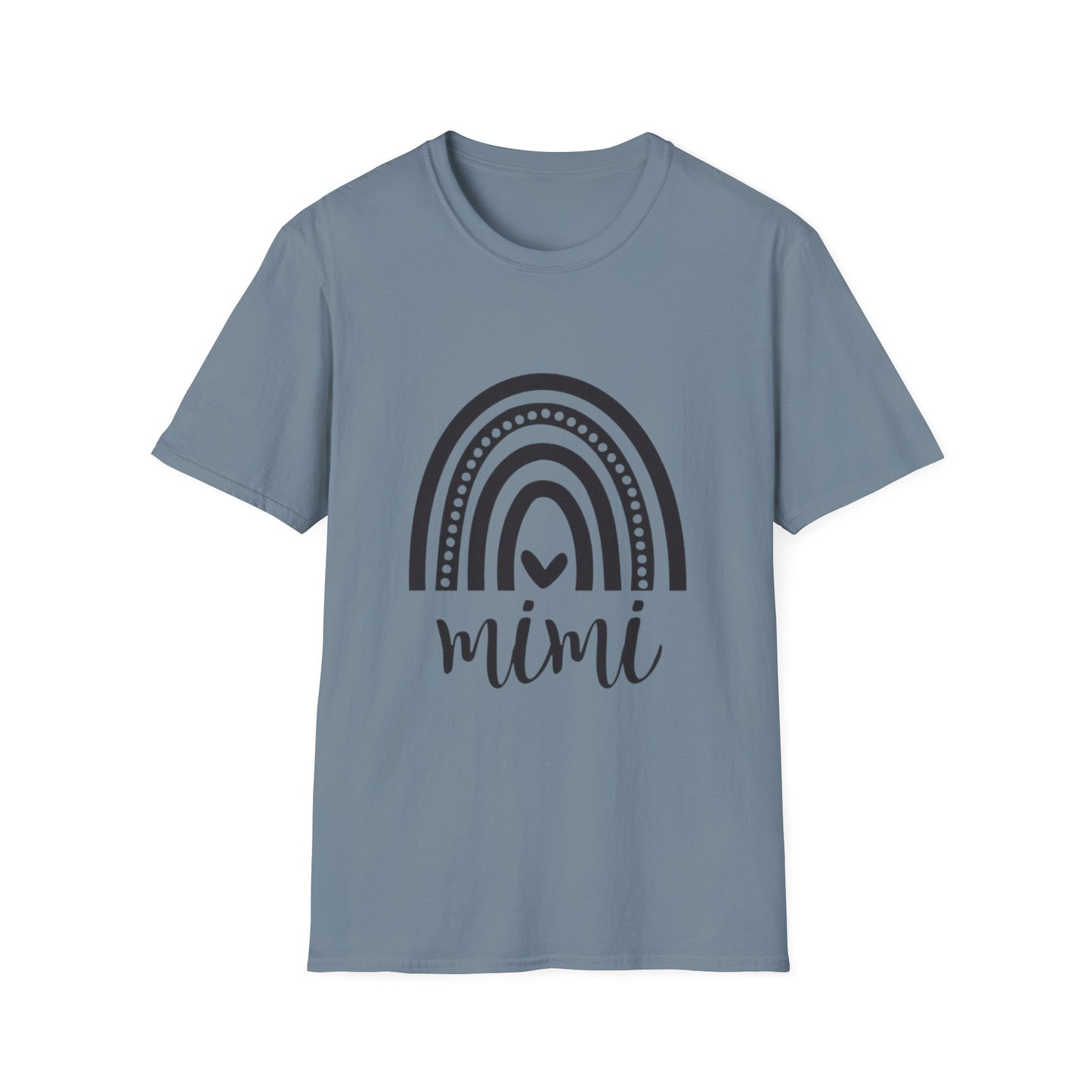 Mimi Rainbow T-Shirt — Cute Handwritten "mimi" Graphic Tee for Grandma Gifts