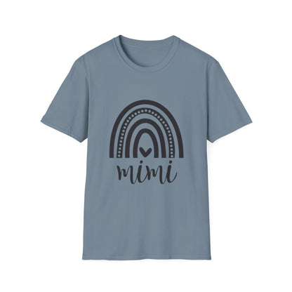 Mimi Rainbow T-Shirt — Cute Handwritten "mimi" Graphic Tee for Grandma Gifts