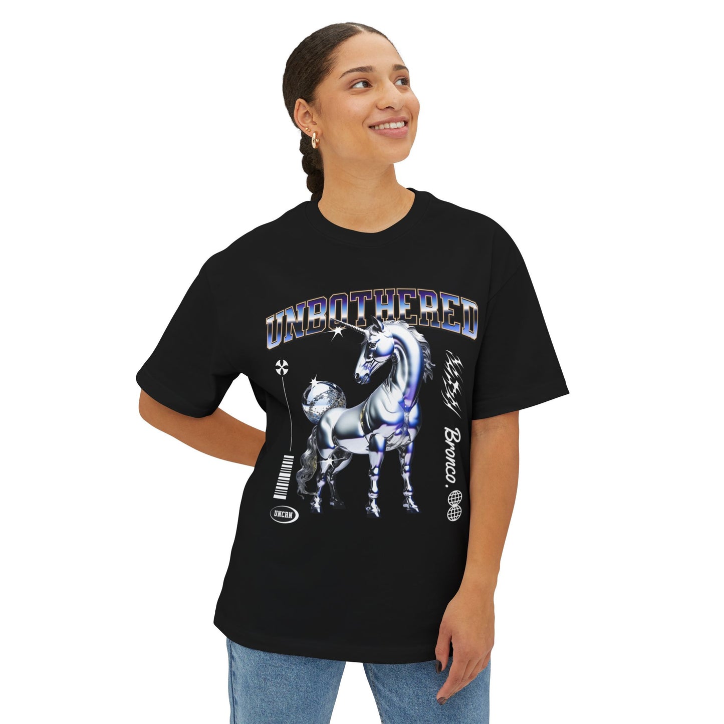 Unbothered Unicorn Oversized Tee