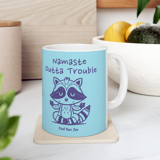 Whimsical Raccoon Mug