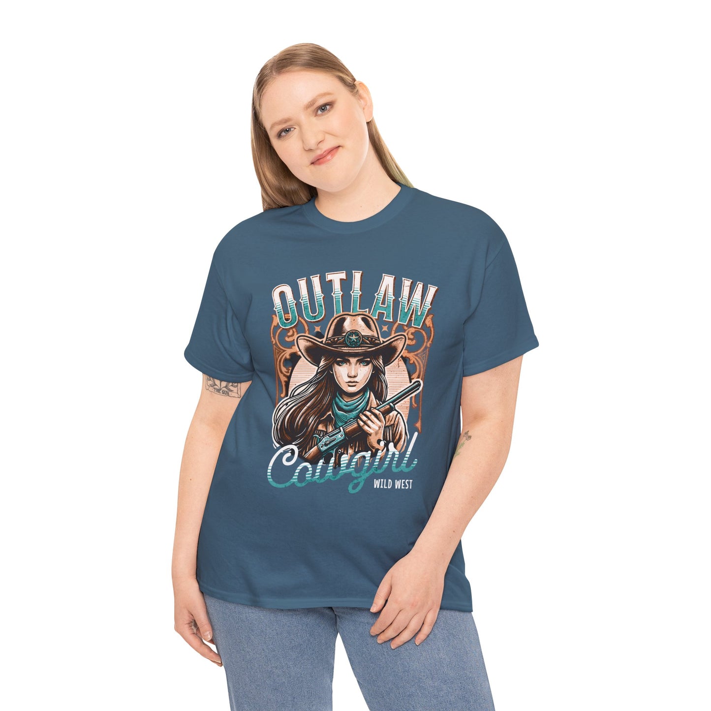 Wild West Outlaw Cowgirl Tee