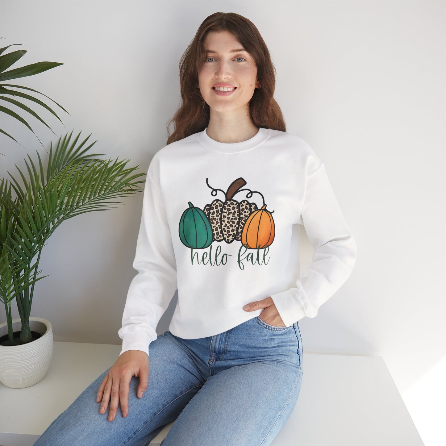 Hello Fall Pumpkin Crewneck