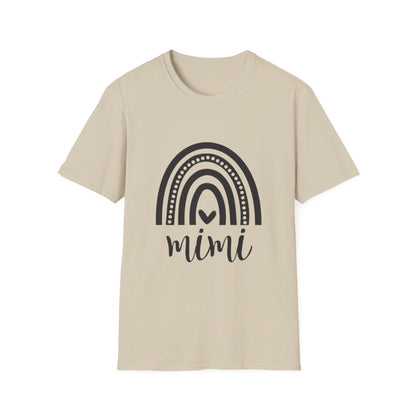 Mimi Rainbow T-Shirt — Cute Handwritten "mimi" Graphic Tee for Grandma Gifts
