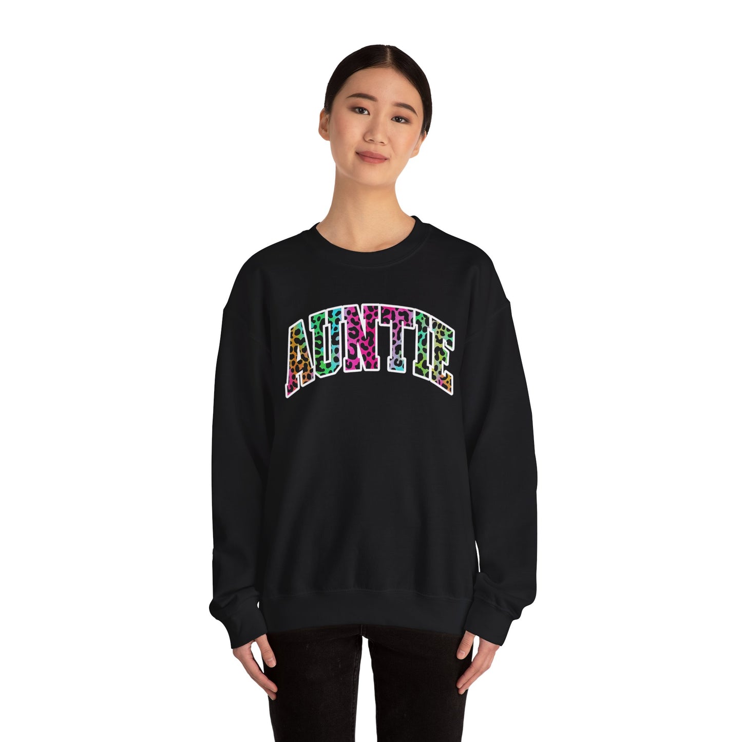 Auntie Neon Animal Print Sweatshirt