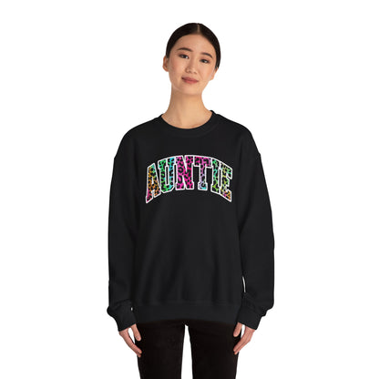 Auntie Neon Animal Print Sweatshirt