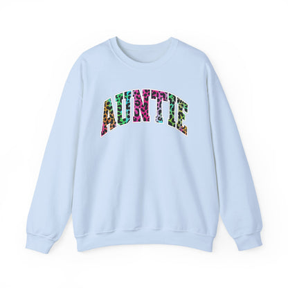 Auntie Neon Animal Print Sweatshirt