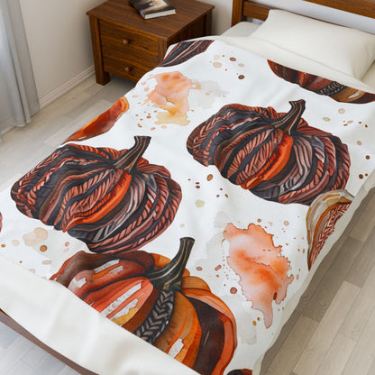 Cozy Autumn Pumpkin Blanket