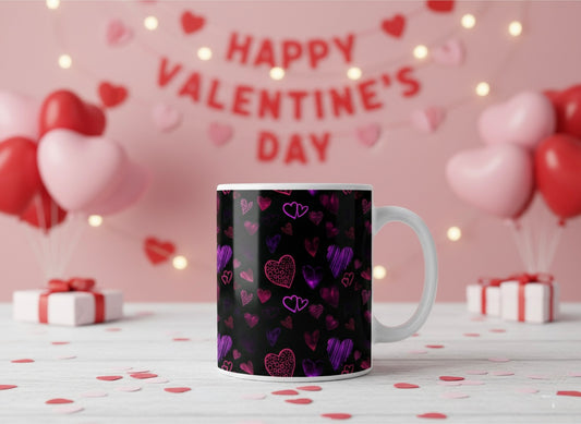 Heart Pattern Ceramic Mug