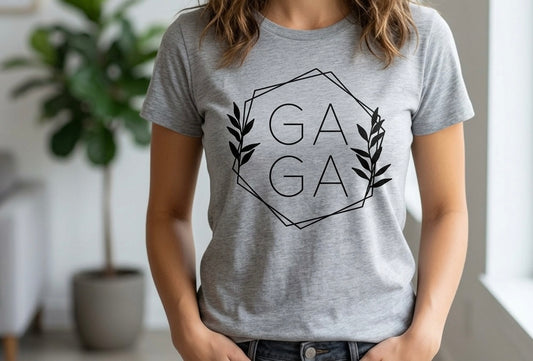 Mother's Day Minimal Geometric Tee — Botanical Monogram T-Shirt