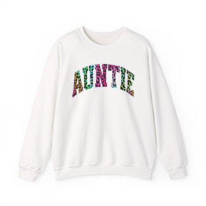 Auntie Neon Animal Print Sweatshirt
