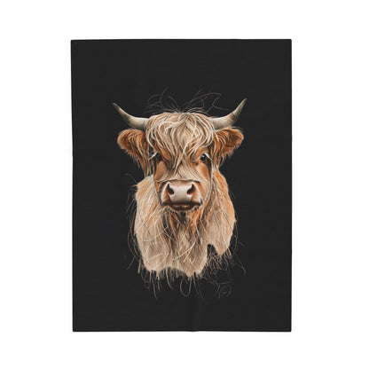 Highland Cow Plush Blanket