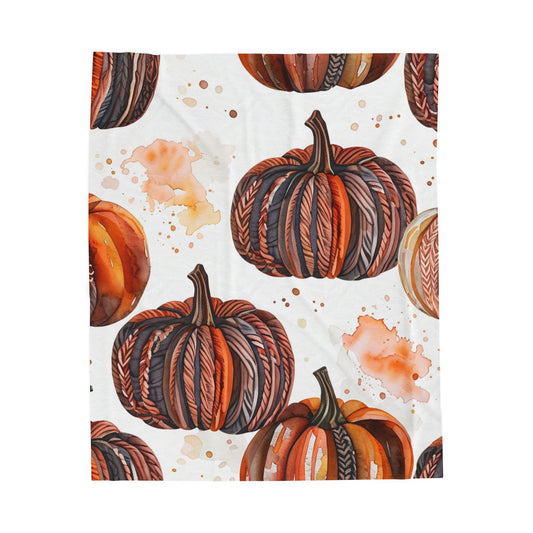 Cozy Autumn Pumpkin Blanket