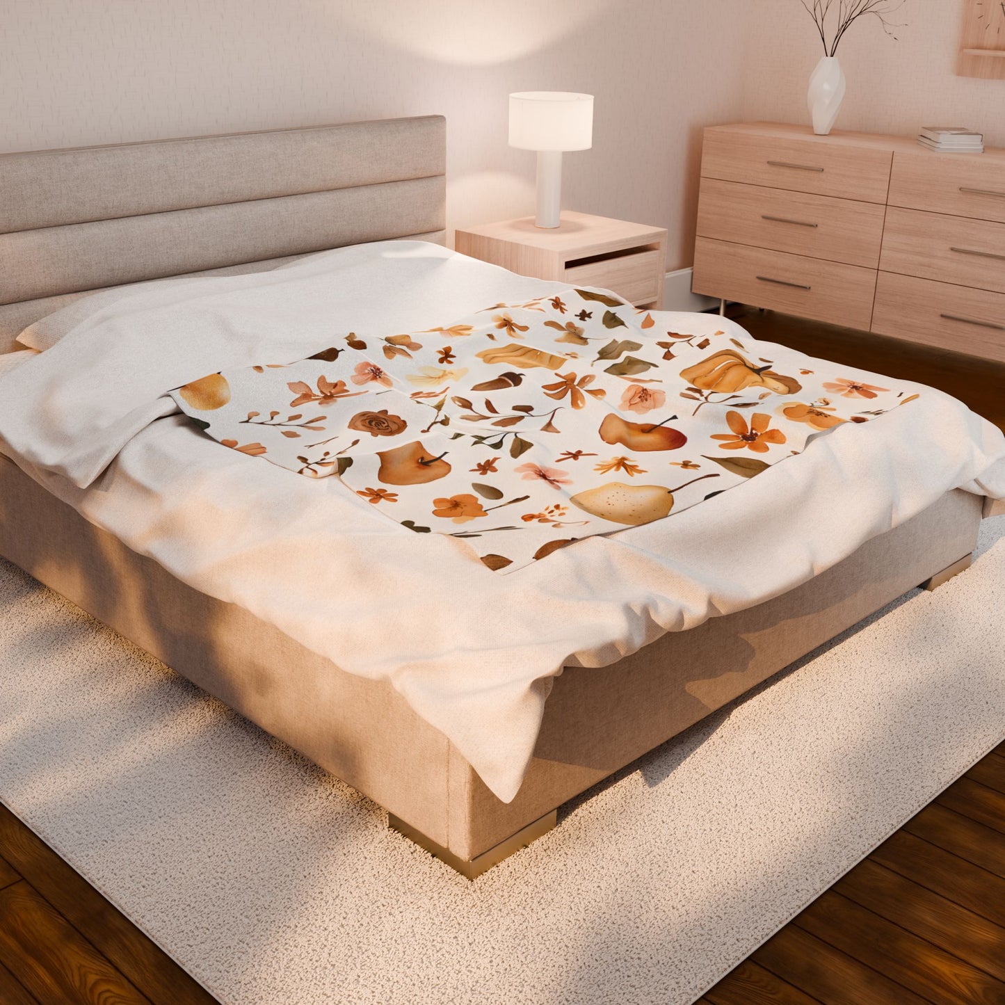 Cozy Autumn Floral Blanket