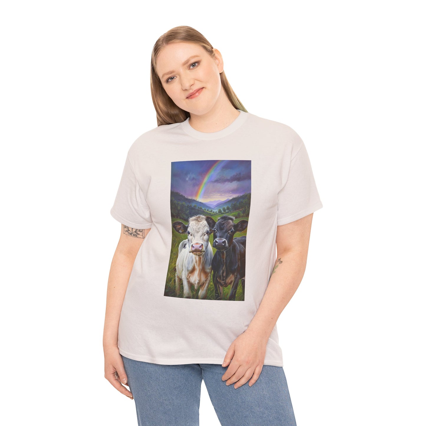 Rainbow Cow Tee