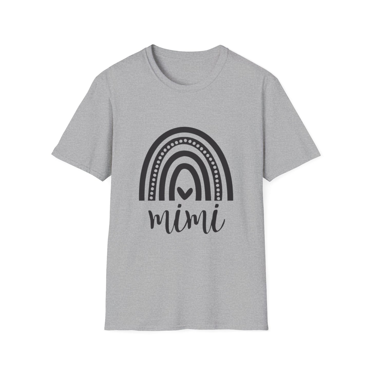 Mimi Rainbow T-Shirt — Cute Handwritten "mimi" Graphic Tee for Grandma Gifts