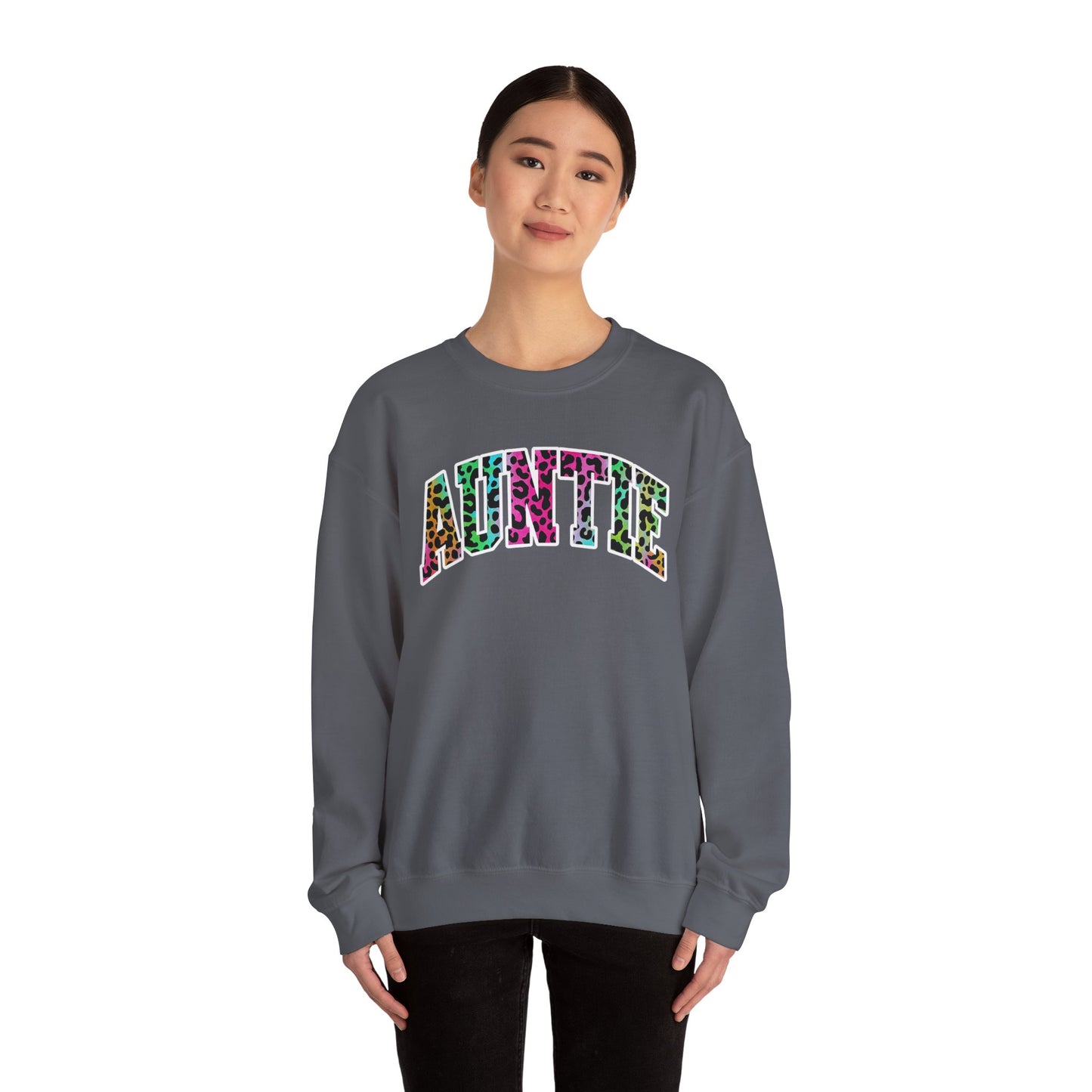 Auntie Neon Animal Print Sweatshirt