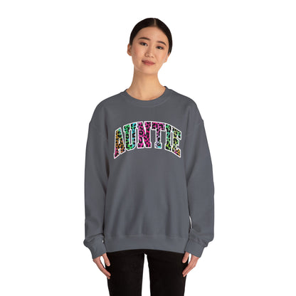 Auntie Neon Animal Print Sweatshirt
