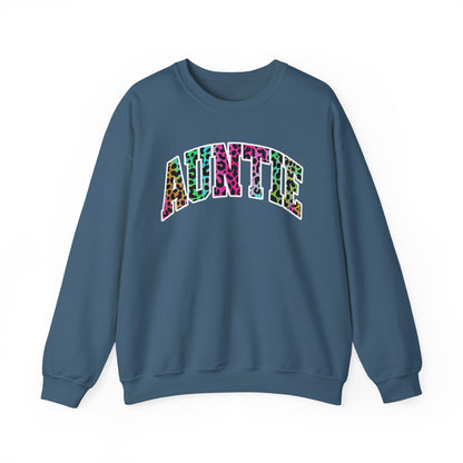 Auntie Neon Animal Print Sweatshirt