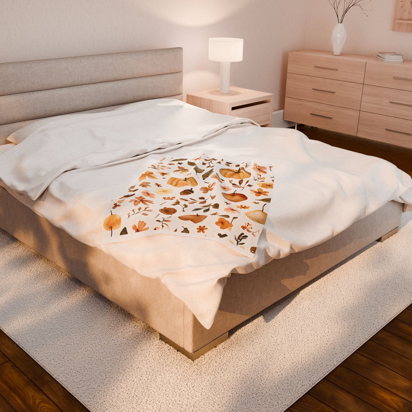 Cozy Autumn Floral Blanket