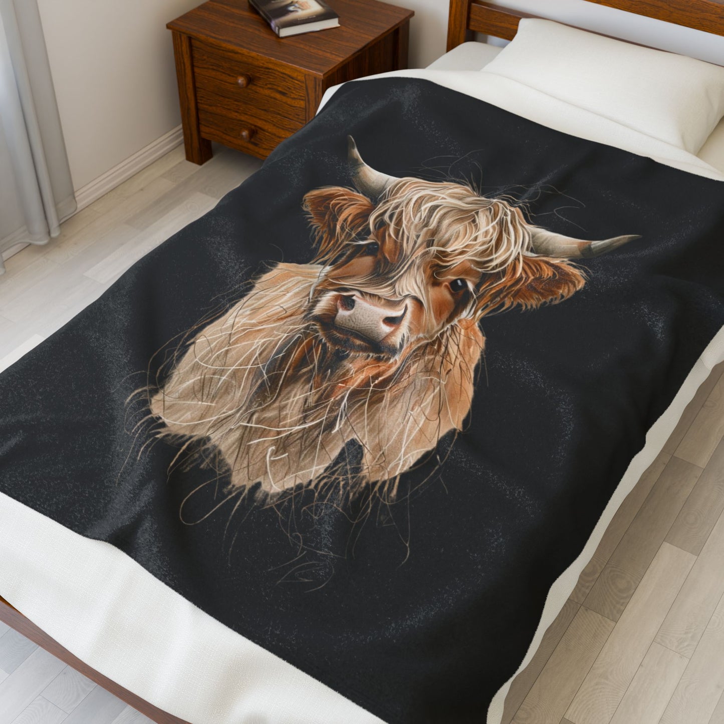 Highland Cow Plush Blanket