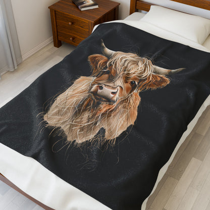 Highland Cow Plush Blanket