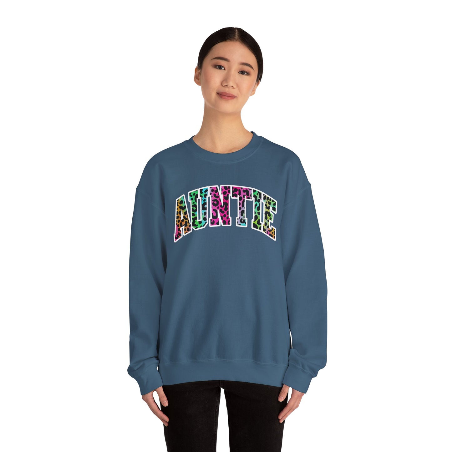 Auntie Neon Animal Print Sweatshirt