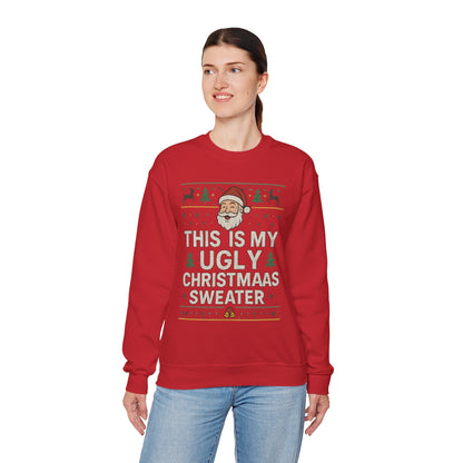 Christmas Santa 'This Is My Ugly Sweater' Crewneck Sweatshirt