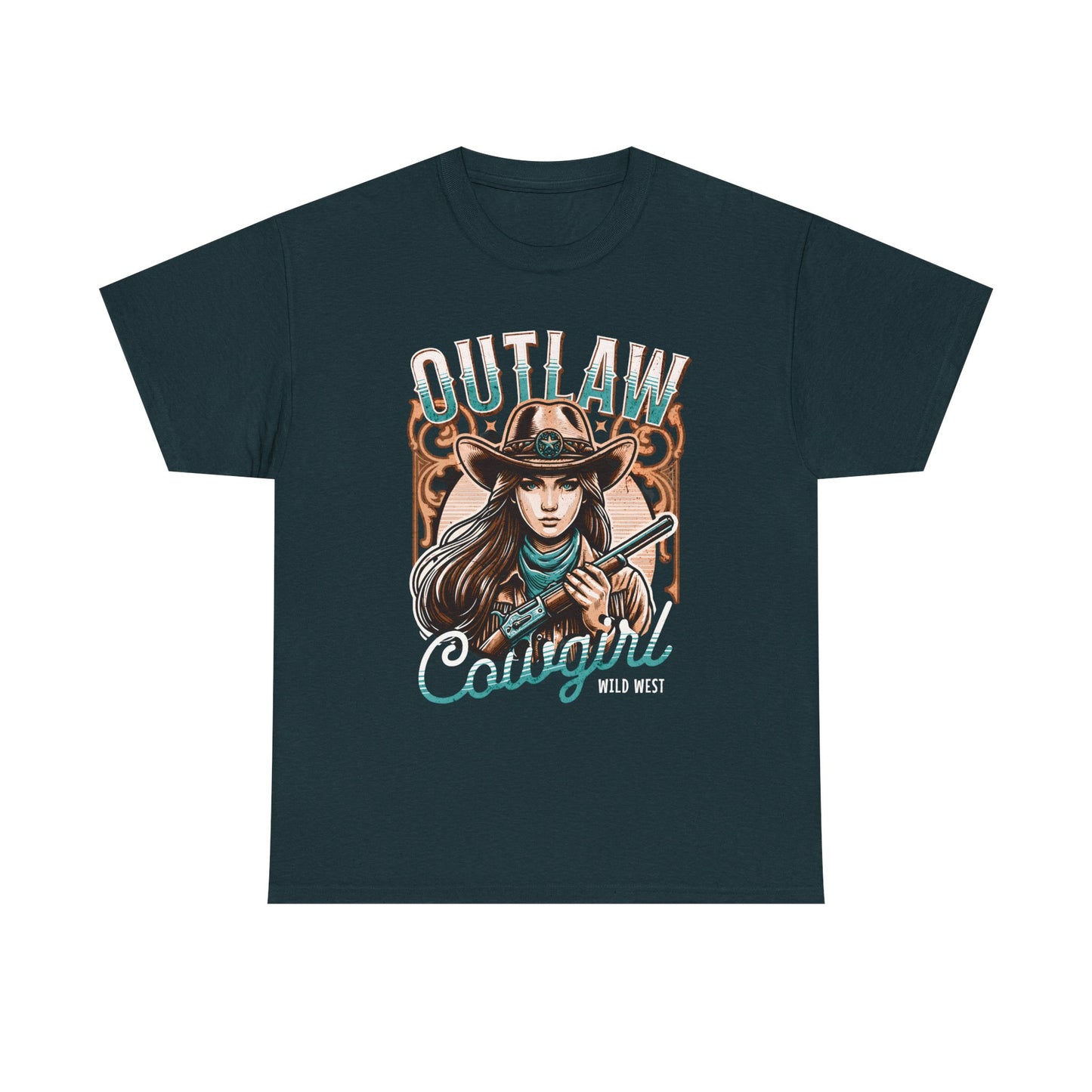 Wild West Outlaw Cowgirl Tee