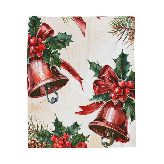 Christmas Bell Velveteen Plush Blanket