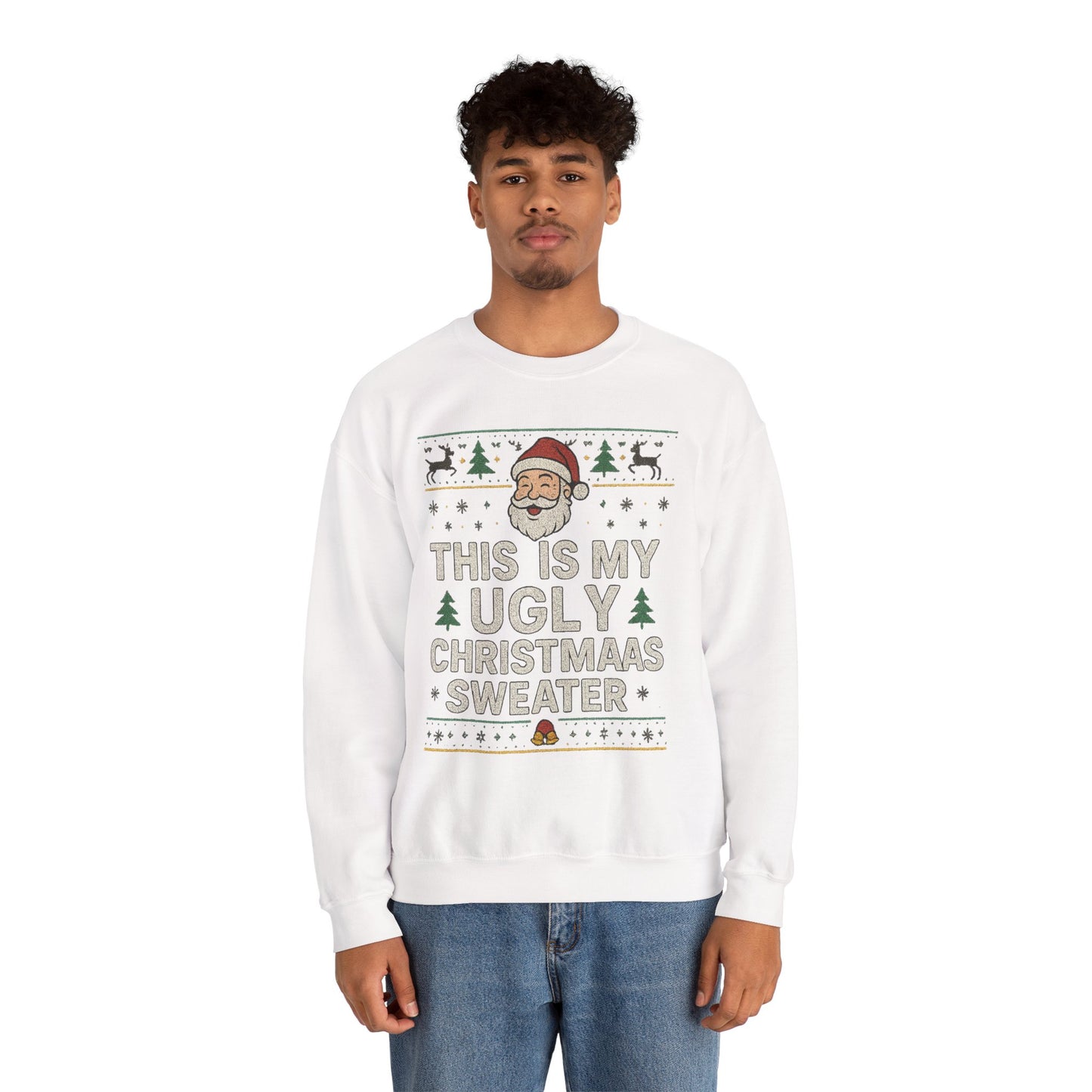 Christmas Santa 'This Is My Ugly Sweater' Crewneck Sweatshirt